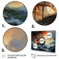 thumbnail image 3 of Designart "Unleashed Storm Fury in Orange III" Nautical & Beach Canvas Wall Art, 3 of 5