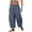 Navy, variant on Women Palazzo Boho Pants Casual Loose Elastic Waist Harem Pant Summer Beach Travel Baggy Slacks