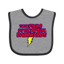 Inktastic These Fools Put My Cape on Backwards ® Boys or Girls Baby Bib