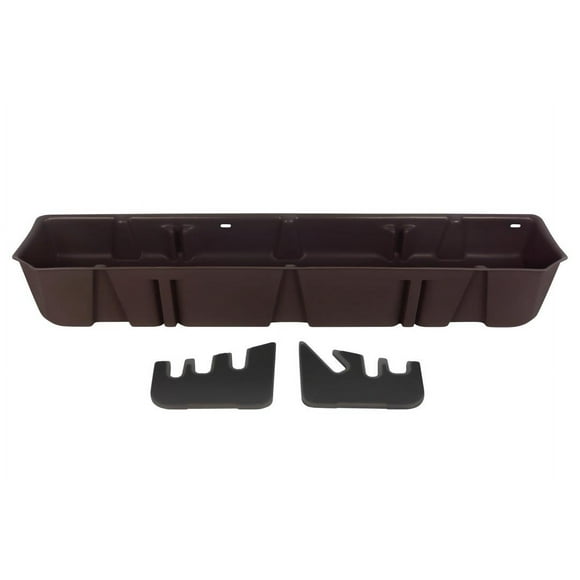 Du-Ha Under Seat Storage Unit 20113 Under Rear Seat; 2 Compartments; With Removable Gun Rack Inserts; Mesa/Brown; Heavy Duty Polyethylene