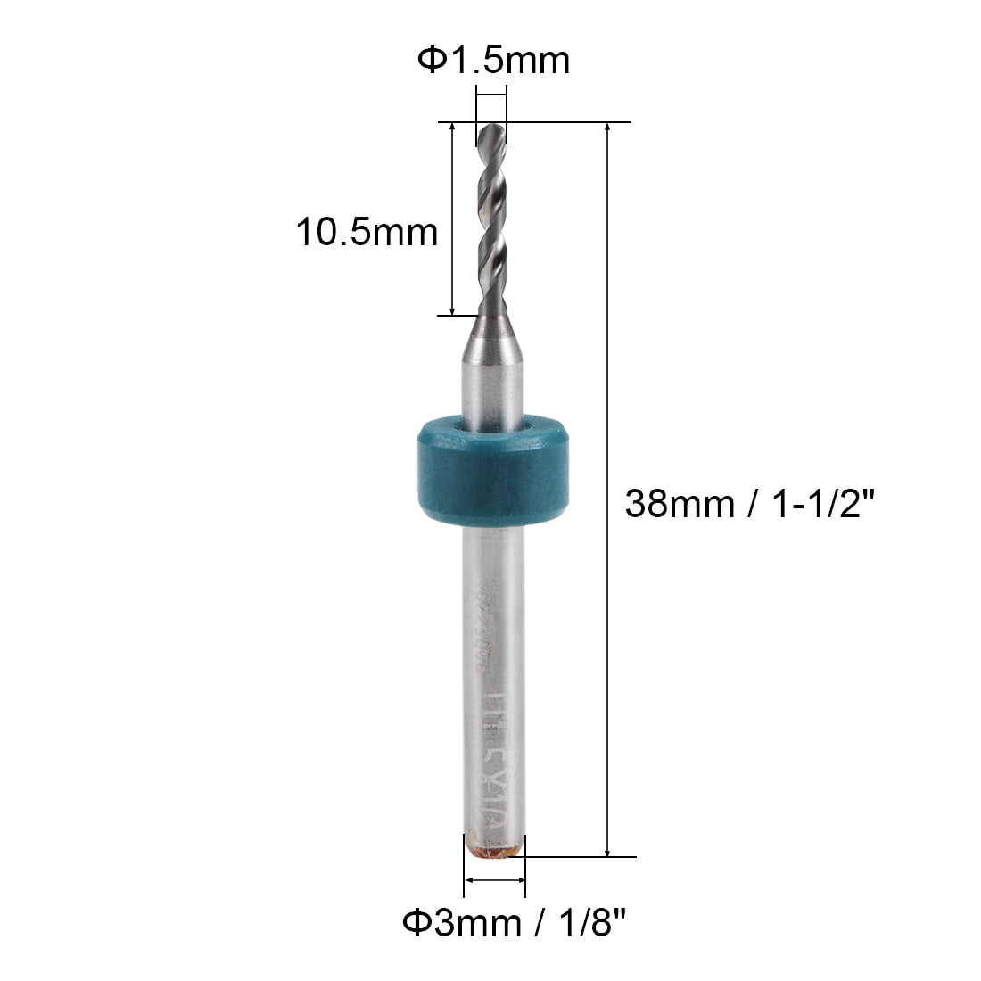Unique Bargains 10pcs 1.5mm Tungsten Carbide PCB Drill Bits for Jewelry CNC Engraving