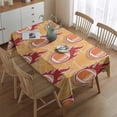 thumbnail image 2 of Orange Flaming Footballs Pattern Rectangle Tablecloth 60"x84",Waterproof Polyester Rectangle Table Cloth, Wipeable Spillproof Polyester Tablecloth for Dining, Camping, Indoor and Outdoor, 2 of 5