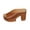 Light Brown, variant on Wide Width Sandals for Women, Beach Sandals, Summer Shoes, Vacation Sandals for Women, Women's Quilted Platform Mule Sandals, Open-Toe Chunky Heel Slides With Grid Pattern, Light Brown 9.5
