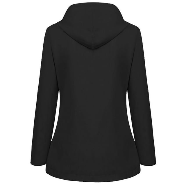 CEHVOM Manteau de Pluie Uni pour Femmes Manteaux d'Extérieur Imperméables Imperméable à Capuche Coupe-Vent