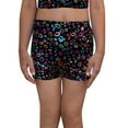 thumbnail image 2 of LIIPEE Girls Boys Performance Shorts Summer Fashion Sequin Leopard Printed Stretch Elastic Waist Shorts Girl Classic Party Shorts,Black,2-3 Years, 2 of 3