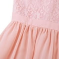 thumbnail image 5 of inhzoy Girls' Princess Halter Neck Lace Chiffon A-Line Junior Bridesmaid Dress Pink 12, 5 of 8