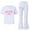 White, variant on 2 Piece Outfits Sets Girls Short Sleeve Letter Print T-Shirt Top and Flared Pants Set Summer Outfits Back to School Clothes 7-8 Years