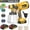 Yellow, variant on Gisam Cordless HVLP Paint Sprayer 21V MAX, Electric Spray Paint Gun with Adjustable 4 Nozzles & 3 Patterns,1000ML Container & 2PCS 4000mAh Batteries for House Furniture Fence Door Painting