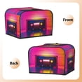 thumbnail image 3 of Lsque Neon Cassette Tape Print 4 Slice Toaster Cover , Kitchen Appliance Dustproof Protector , Toaster Protector Dustproof Kitchen Appliance Cover, 3 of 7
