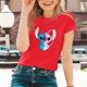 thumbnail image 1 of Lilo &amp; Stitch Cartoon Pattern T-shirts Female Kawaii Harajuku Outdoor Fashion Dropship Diseny O-Neck Women T Shirts Black WhiteM Gao Jinjia LED, 1 of 2