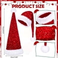 thumbnail image 3 of Lumtrix Santa Hat For Adults, Long Sequin Christmas Hats For Women Or Men Xmas Holiday Hat For Santa Costume Supplies Gold One size, 3 of 3