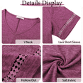 thumbnail image 6 of WellSize Plus Size V Neck Tops for Women Dressy Lace Short Sleeve Shirts Casual Summer Tunic Blouses, 6 of 8
