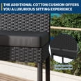 thumbnail image 4 of Patio Wicker Barstools with Cushions, Outdoor Wicker Bar Stools Set of 4, Outdoor Rattan Bar Height Stool Set Armless for Backyard, Poolside, 4 of 7