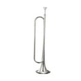 thumbnail image 3 of Tachiuwa Bugle Brass Instrument Portable Brass Blowing Bugle for Beginner Band Adults silver C, 3 of 9