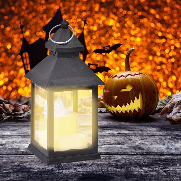 Faroles de Halloween adecuados para centros de mesa adecuados para decoraciones de interiores de Halloween decoraciones de mesa central pilas incluidas