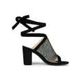 thumbnail image 3 of Unique Bargains Sandales à Talons Blocs en Maille pour Femmes, 3 of 7