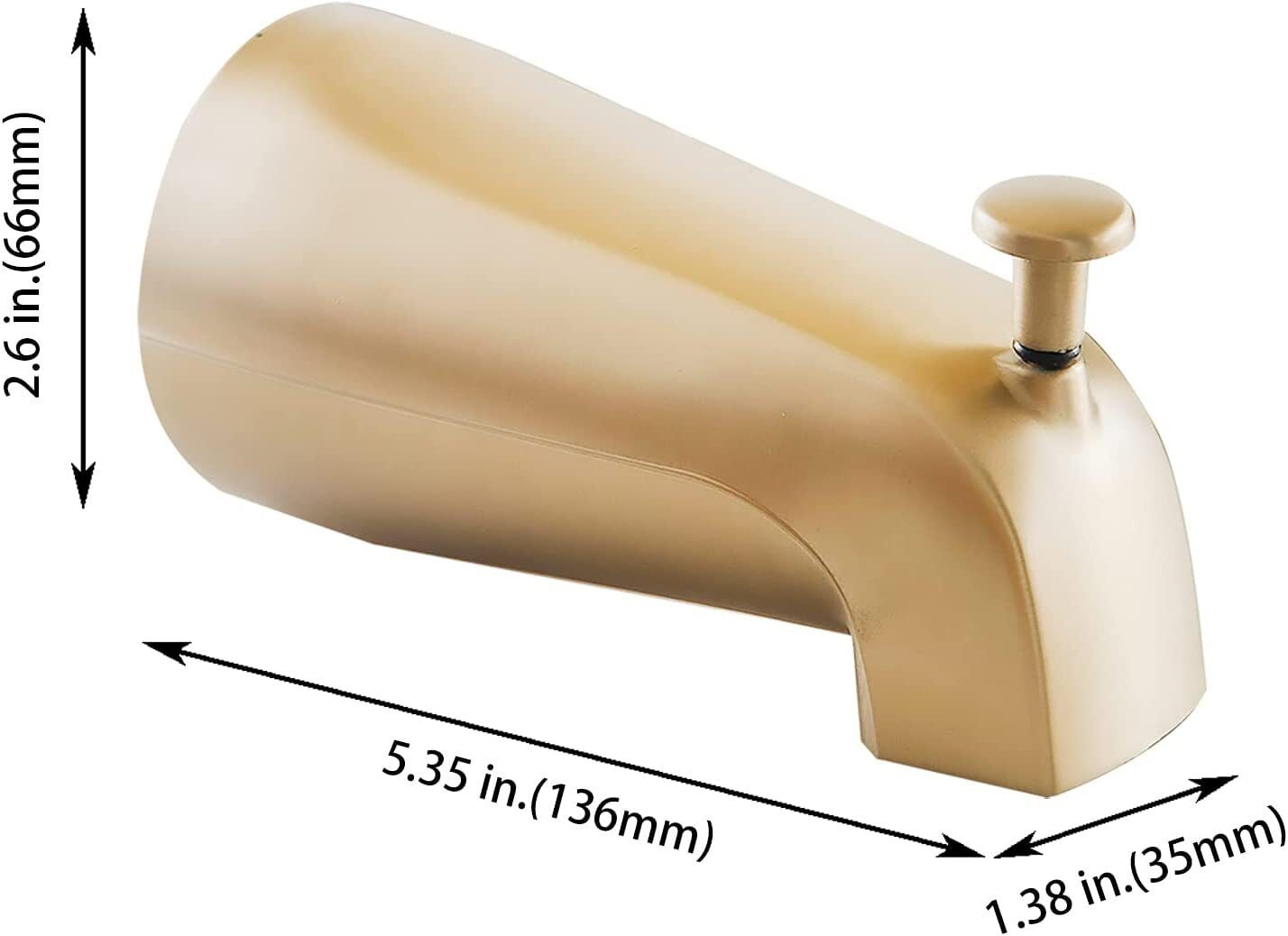 IPS Inside Thread 4 1/2" Universal Bathroom Tub Spout w/ Diverter Heavy Duty