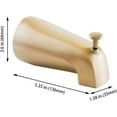 thumbnail image 4 of Slip On 4 1/2" Copper Pipe Universal Bathroom Tub Spout w/ Diverter Heavy Duty, 4 of 5