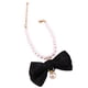 thumbnail image 2 of Elegante collar de perlas para mascotas, con lazo decorativo, delicado collar de cadena de perlas para mascotas, 2 of 6