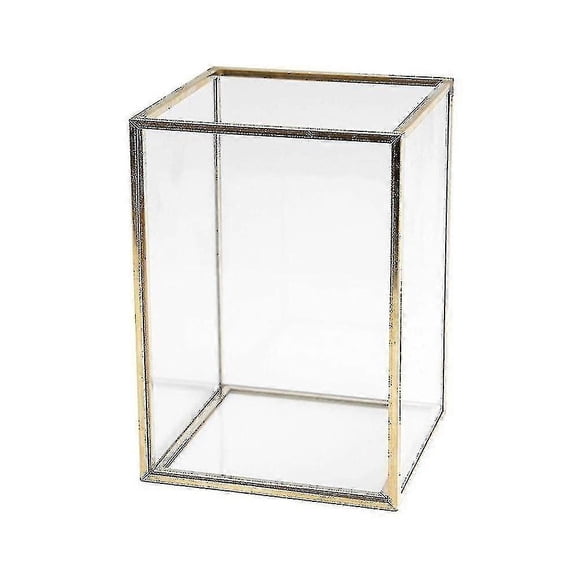 1pc Makeup Brush Storage Bucket Makeup Tool Cosmetics Brush Box Golden