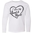 thumbnail image 3 of Inktastic I Love My Aunt and Uncle in Black Chalk Heart Long Sleeve Youth T-Shirt, 3 of 5
