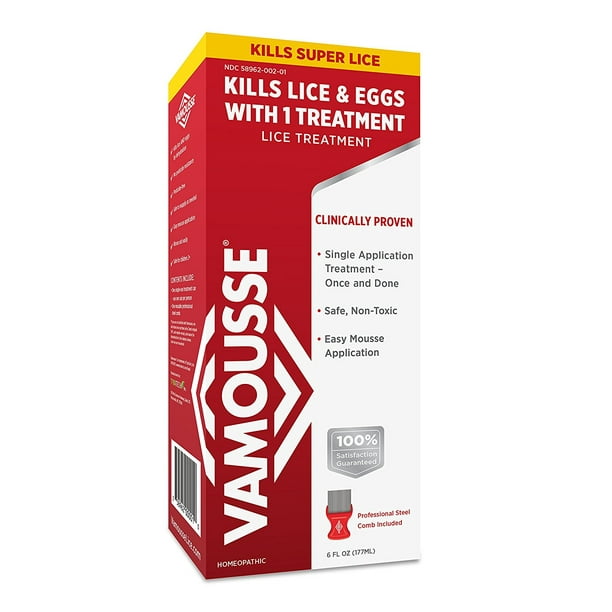 Head Lice Treatment Kills Lice And Eggs With 1 Treatment By Vamousse Walmart Com Walmart Com
