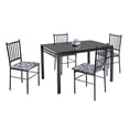 thumbnail image 2 of Comedor MOBILKRAFT Medellin 4 Sillas Tubular y Cubierta de Cristal Estilo Clasico Color Chocolate, 2 of 4