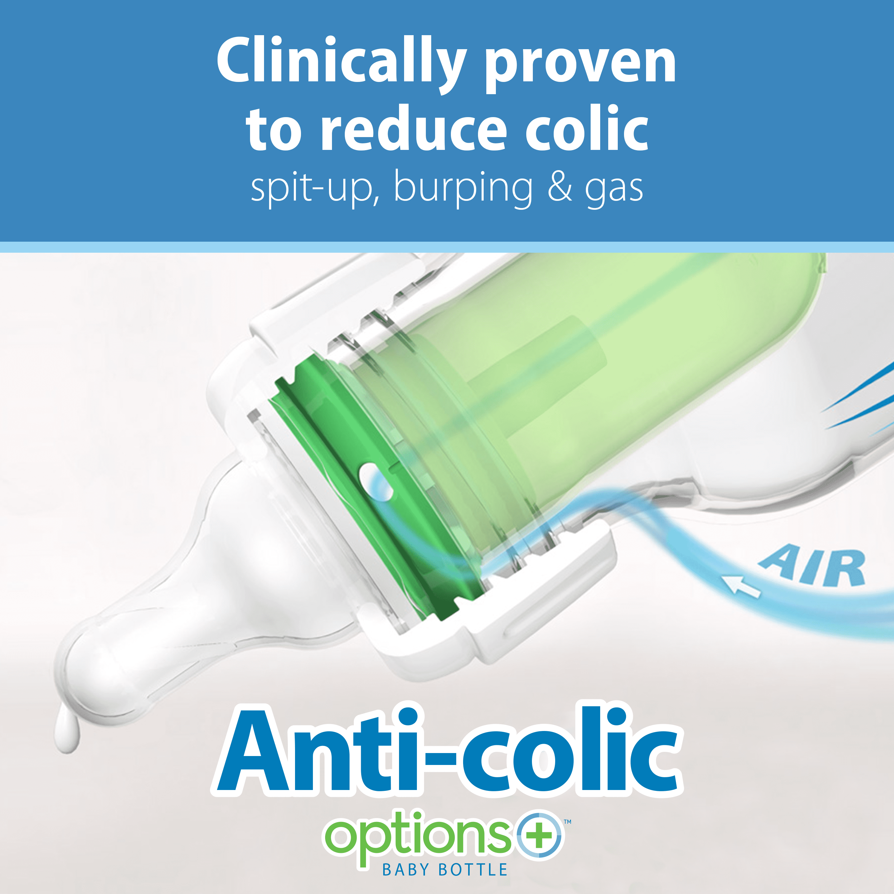 Dr. Brown's Anti-Colic Options + Narrow Glass Baby Bottle Starter Set