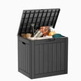 thumbnail image 7 of 31 Gallon Resin Deck Box, Lockable Patio Outdoor Storage Box for Furniture, Garden Tools and Tools Storage, Waterproof Outside Storage Boxes - Black, 7 of 7