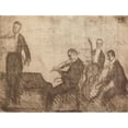 thumbnail image 2 of Magnus Enckell 14x12 Black Ornate Wood Framed Double Matted Museum Art Print Titled: Music (1906), 2 of 5