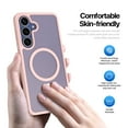 thumbnail image 4 of For Samsung Galaxy S25 FE Case, Tiflook Compatible with MagSafe Military Grade Drop Protection Magnetic Rugged Cover Translucent Back Shockproof Cell Phone Case for Galaxy S25 FE 6.7" - Pink, 4 of 6