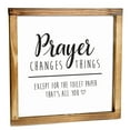 thumbnail image 6 of Prayer Changes Things Except for the Toilet Paper Sign - Funny Farmhouse Decor Sign, Cute Guest Bathroom Decor Wall Art, Rustic Home Decor, Wood Sign for Bathroom Wall with Funny Quotes 12x12 Inch, 6 of 8