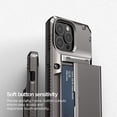 thumbnail image 5 of VRS Design Phone Case iPhone 13 Pro Max Case [Damda Glide Pro], Sturdy Semi Auto Card [4 Cards] Wallet Case (Metal Black), 5 of 8