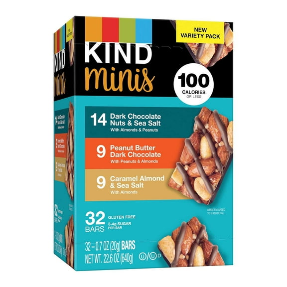 Kind Snacks Mini Nut Bar, Variety Pack, 32 ct.