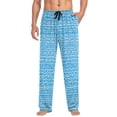 thumbnail image 4 of Blue Waves Men's Lightweight Pajama Bottoms Stretch Elastic Waist Side Pockets Spring Fall, 4 of 7