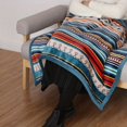 thumbnail image 4 of 1 manta de franela de doble capa de estilo bohemio, manta de siesta cálida y gruesa compuesta de cachemira de cordero, manta para estudiantes, manta de aire acondicionado para dormitorio, 4 of 4