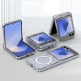 thumbnail image 3 of Magnetic Phone Case for Samsung Galaxy Z Flip 6 Compatible for Magsafe, With Hinge Protection,Shockproof Protective Case with Built-in Magnet Circle for Samsung Galaxy Z Flip 6,Clear, 3 of 6