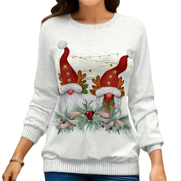 Minnieouse Sudadera de calle para mujer, jersey con cuello y puños acanalados, ropa de mujer de manga larga Prendas para la parte del cuerpo A 2XL