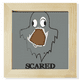 thumbnail image 1 of Gris fantasma aterrador miedo emocion Pantalla de escritorio de pared de fotograma cuadrado, 1 of 4