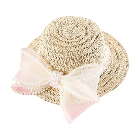 BELOWSYALER Stretch Pet Sun Hat Dogs Straw Hat Fashion Pet Lovely Spring Traveling Hat for Pet Photography Sun Protections Straw Hat