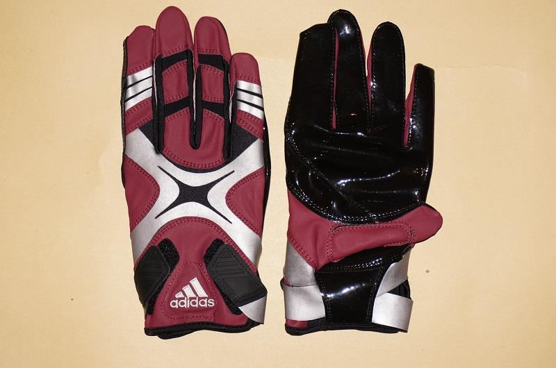 maroon adidas football gloves