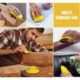 thumbnail image 2 of 4 Piece Hand Sanding Block Set with "Mouse", Round and Detail for 5" Hook & Loop Sanding Discs for Sanding Moldings, Woodworking, Auto Body, Painting and Crafts, 2 of 6