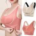 thumbnail image 4 of 2 PC Wireless Bras for Women Push up Seamless Comfy Posture Corrector Sports Daliy Bra Front Criss Cross Side Buckle Bras, 4 of 7