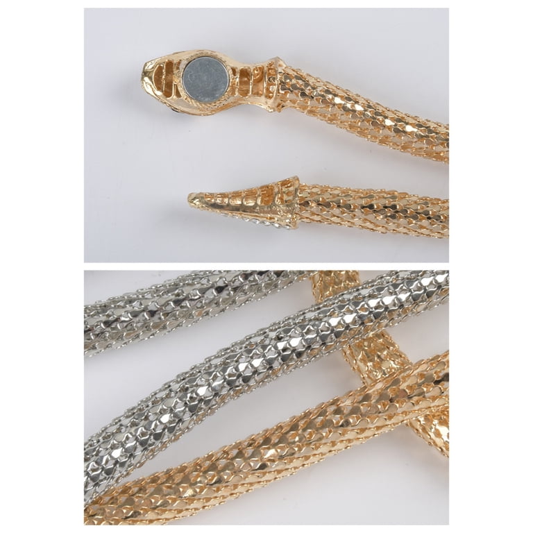 Metallic Snake Chain Belt Magnetic Clasp Punk Waist Chain  display picture 3