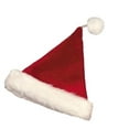 thumbnail image 3 of Santa Hat - Soft Plush - Christmas Holiday - Costume Accessory - Dark Red, 3 of 4