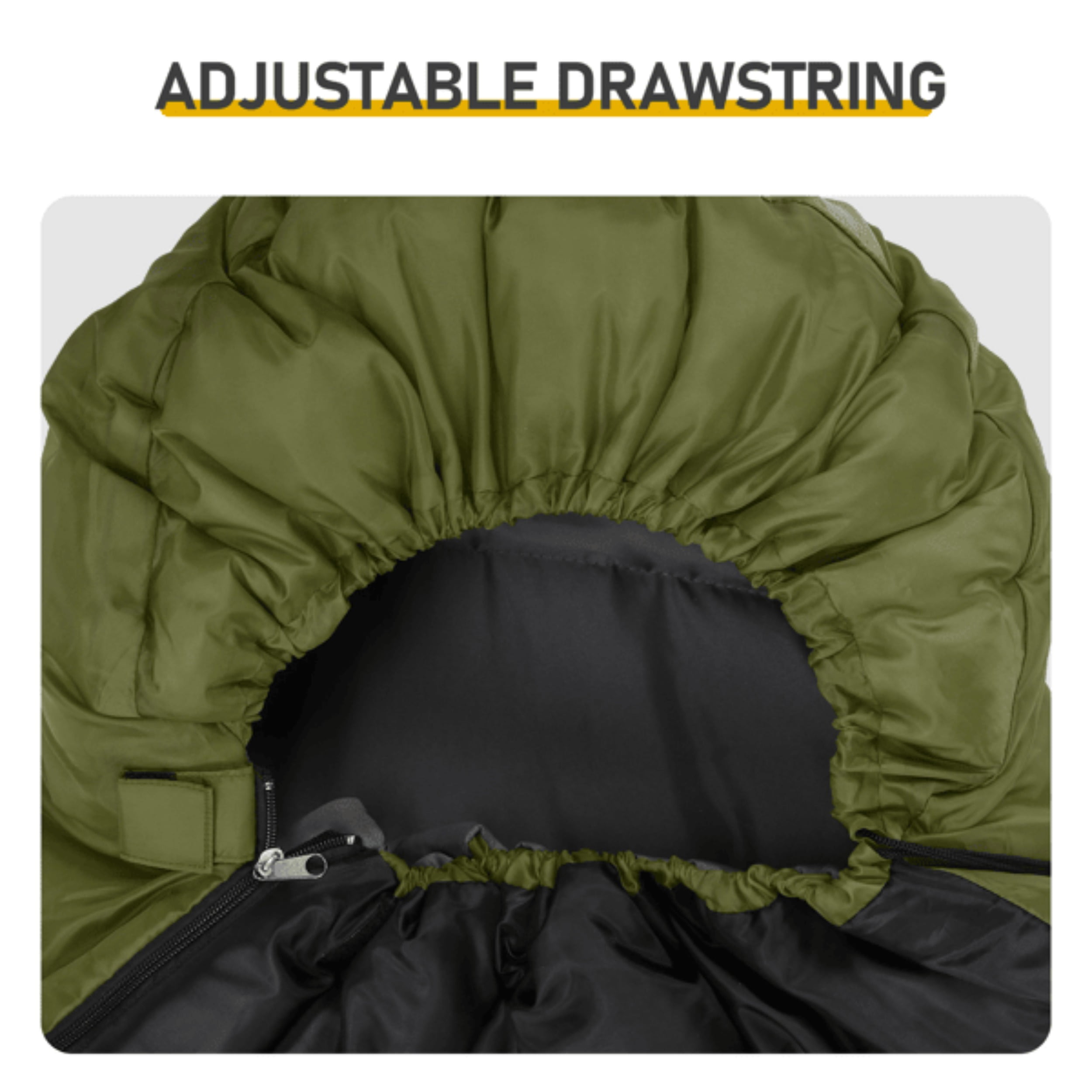 Green Heated Outdoor Sleeping Bag, Waterproof Envelope-style Sleeping Bag, with USB-powered Heating Pad and Waterproof Storage Bag, Suitable for Outdoor Campingr Cam