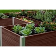 thumbnail image 4 of Vita Urbana 6'L x 6'W x 22"H Vinyl Keyhole Composting Garden, Espresso Brown, VT17507, 4 of 9