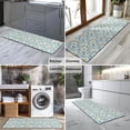 thumbnail image 2 of Lightblue Daisy Flower Green Dots Pattern Kitchen Rug Mat,Kitchen Runner Rugs Non Skid Washable,Decorative Kitchen Floor Mats for Kitchen,Sink,Laundry,17"X47", 2 of 5