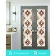 thumbnail image 5 of Window Privacy Film Orange Aztec Stained Glass Window Film Decorative Sun Block Window Cover Southwest Neutral Abstract Geometric Art Window Clings Static Adhesive Sticker for Bathroom 17.7"x78.7", 5 of 7
