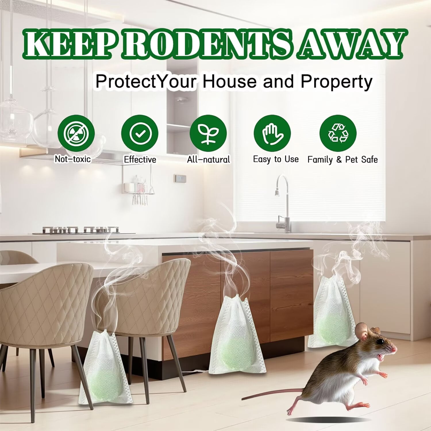 Mouse Repellent Get Rid of Mice Permanently 20 Packs Of Rat Balls, Natural Ingredients, Safe For Indoor Use, Repel Rats Instead Of Killing Them, Variety Of Strong Mint Scents To Work.